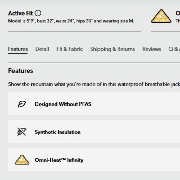 Columbia Titanium Ski Mount Bindo IV Insulated Jacket Black Large - Picture 14 of 16